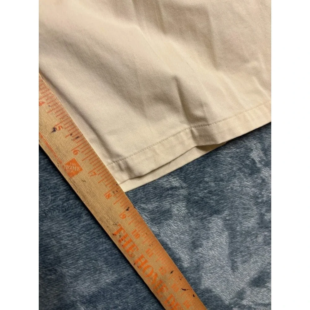 Brittania Men's Cream Off-White Pleated Front 100% Cotton Shorts Size 38
